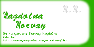 magdolna morvay business card